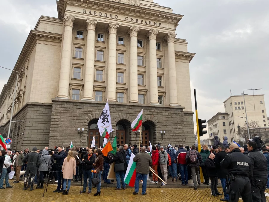 Антиправителствен протест се проведе пред Министерски съвет. Снимки: Румен Скрински/Actualno.com