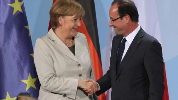 Меркел подкрепи Оланд за ръста