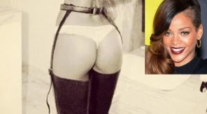 Риана позира само по прашки и ботуши