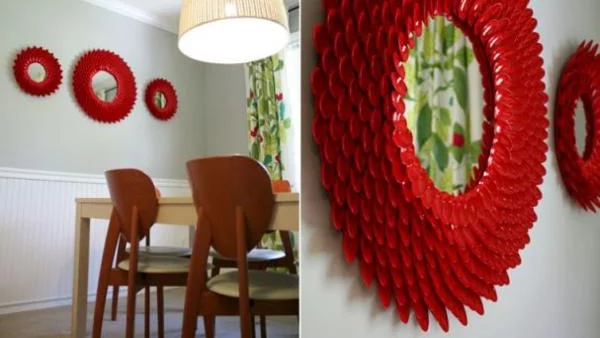 Направи си сама: Огледало с пластмасови лъжици