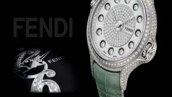 Цветни часовници Fendi със скъпоценни камъни