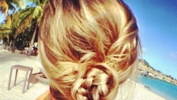 Лесен нисък кок с плитка