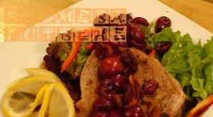 Свински котлети с череши