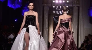 Дълги рокли с цепки от Versace за есен 2014