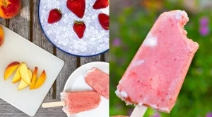 Ледени близалки с ягоди и праскови