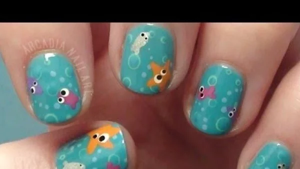 Маникюр с морски обитатели