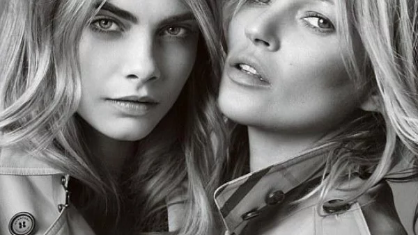 Нови снимки на Кейт Мос и Кара Делевин за Burberry
