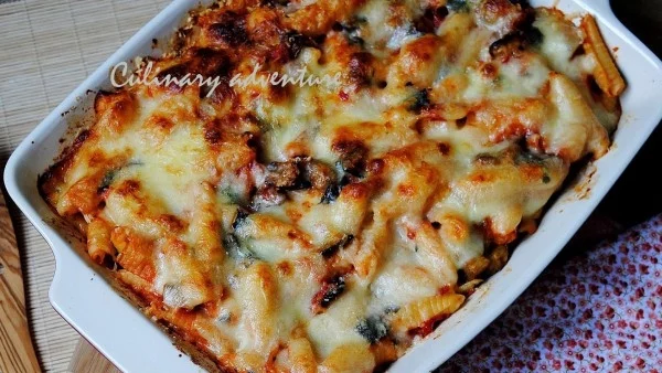 Запечена паста с патладжани