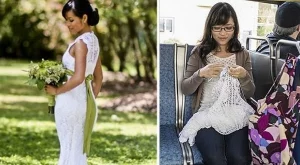 Булка изплела роклята си в автобус