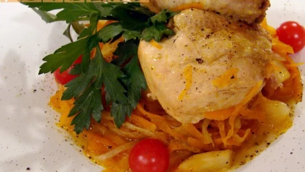 Задушено пиле с целина