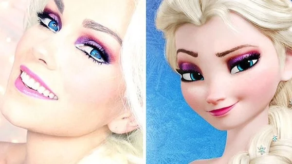 Гримьорка се трансформира в известни филмови герои