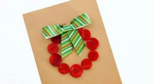 Коледни картички с копчета