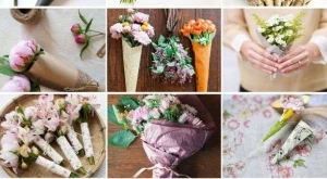 Интересни начини за опаковане на цветя