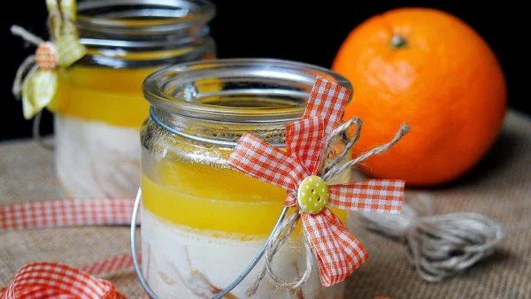 Портокалова панакота с шоколад 