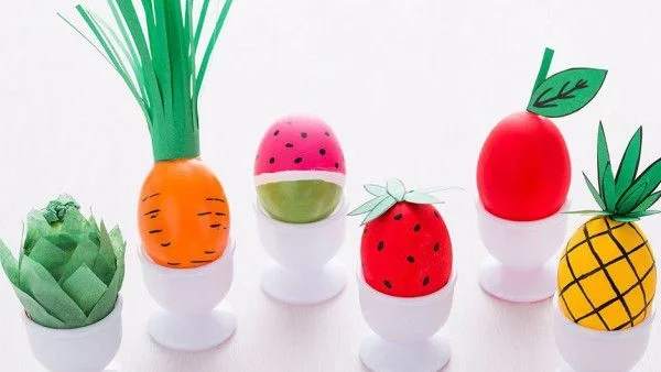 Великденски яйца като плодове и зеленчуци