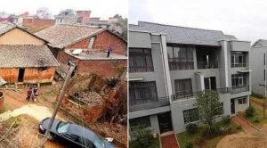 Китайски милионер събори и препострои родното си село (снимки)