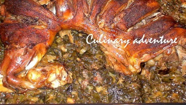 Печено агнешко бутче 