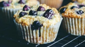 Здравословни лесни мъфинчета с овесени ядки и боровинки