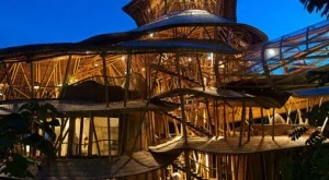 Жена изгражда невероятни сгради от бамбук в Бали 