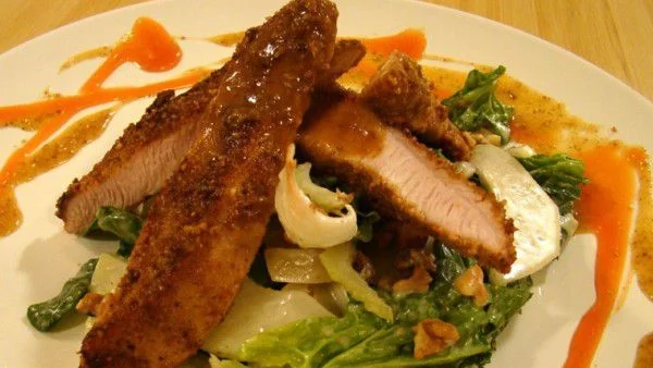 Пуешко филе с орехи