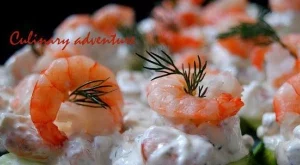 Пънчета от краставица със скариди