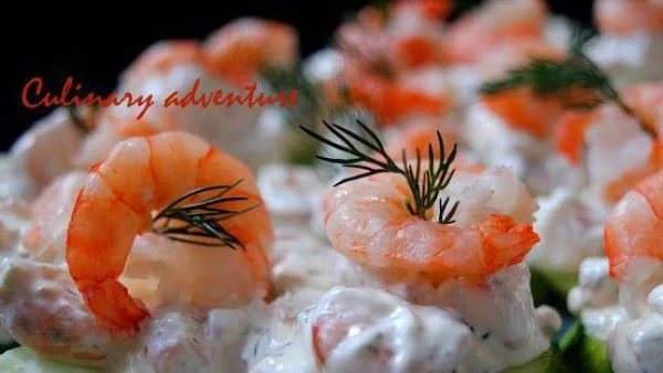 Пънчета от краставица със скариди