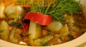 Супа с леща и патладжани