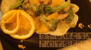 Портокалово пиле с джинджифил и броколи