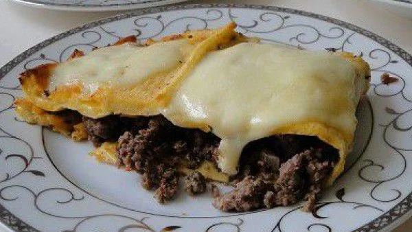 Омлет с телешко и моцарела