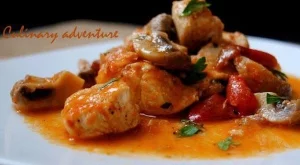 Пилешки кебап с чушки и гъби