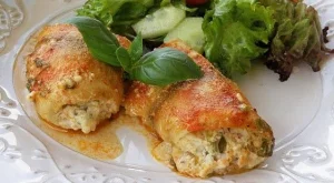 Тилапия с рулца от раци и сирене Фета