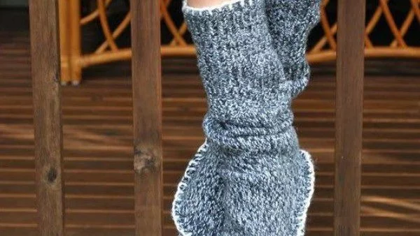 Направи си сама: Топли пантофки от стар пуловер