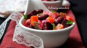 Салата с червено цвекло и боб