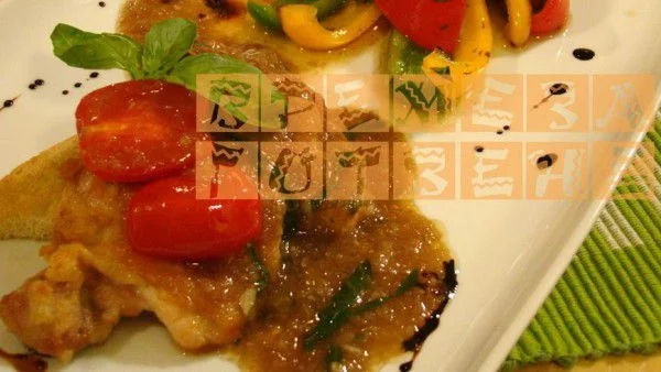 Пилешки пържоли с балсамов оцет и босилек