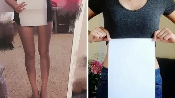 Защо момичета се снимат с лист A4?