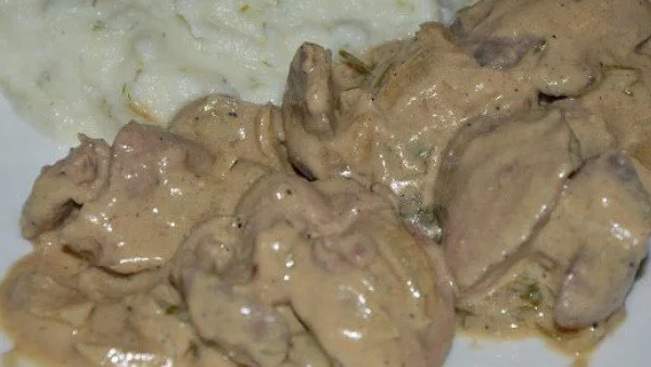 Пилешки дробчета с пюре от карфиол