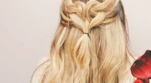 Лесна прическа със сърце