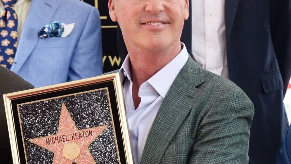 Майкъл Кийтън със своя звезда в Холивуд