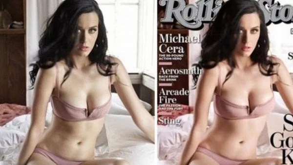 Снимки на звездите преди и след Photoshop