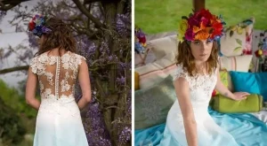 Омбре сватбена рокля