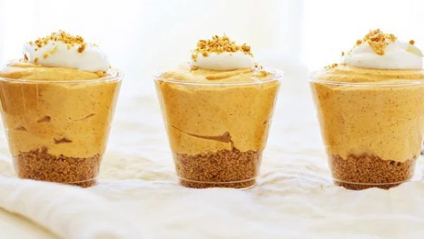 Тиквен чийзкейк в купички