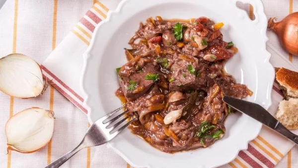 Черен дроб по селски