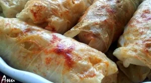 Зелевите сарми с ориз, праз лук, сушени домати и орехи