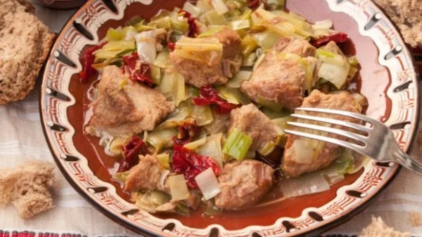 Кебап със свинско месо и праз