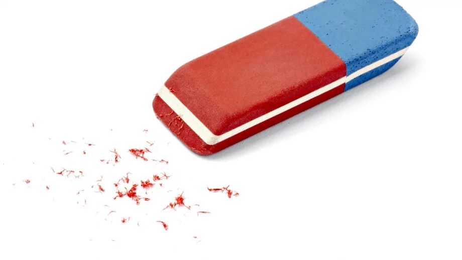 Каква е истинската функция на синята част на гумичката