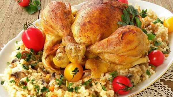 Пиле с ориз