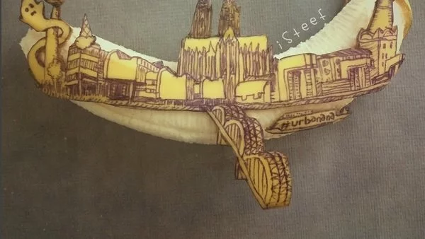 Мъж напусна работата си, за да създава изкуство с... банани (Снимки)