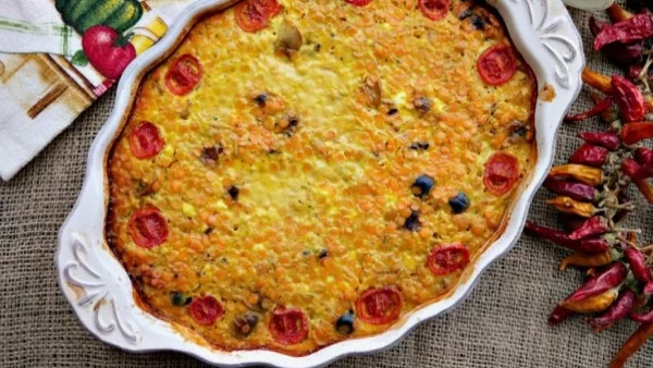 Червена леща на фурна