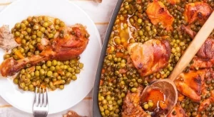 Пилешко с грах