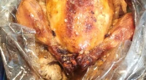 Печено пиле в портокалова марината 